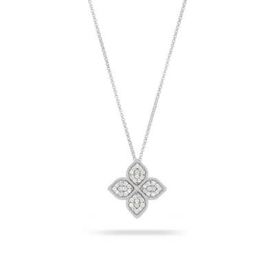 Roberto Coin Princess Flower Diamond Necklace
