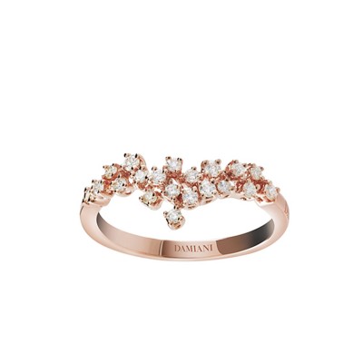 Damiani Mimosa Rose Gold and Diamonds Ring
