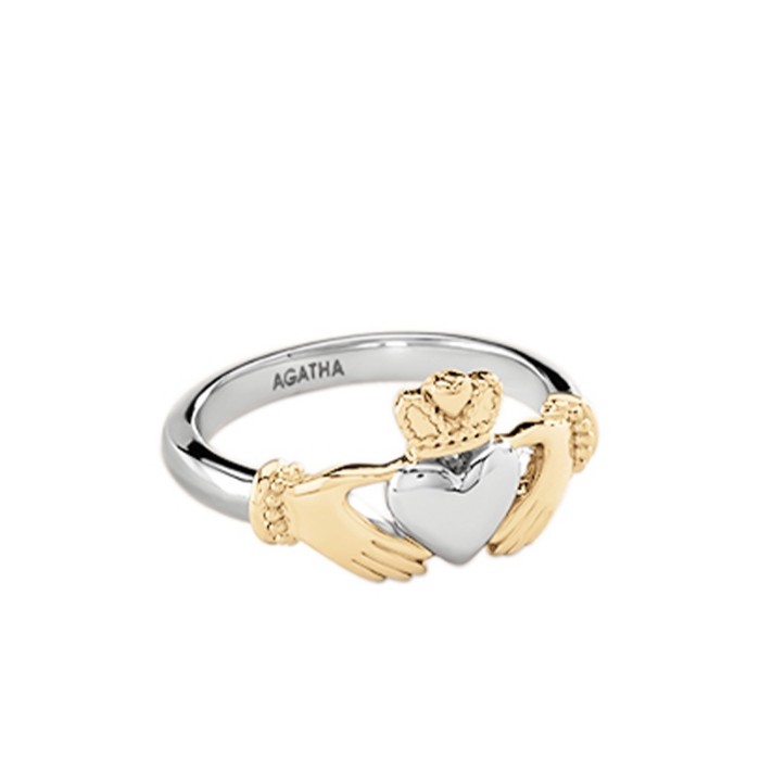 Hug Ring in Silver and Gold by Agatha