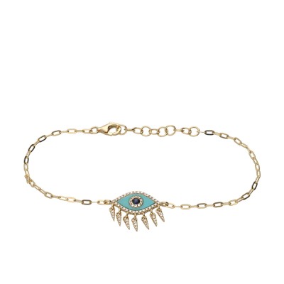 Grau Egyptian Eye Tiny Charms Bracelet