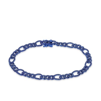 Sapphire Box Chain Bracelet by Grau