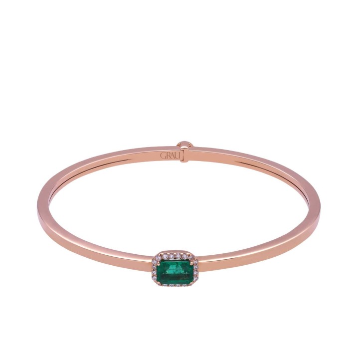 Rigid Grau emerald center bracelet