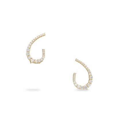 Grau Yellow Gold and Diamond Degradé Earrings