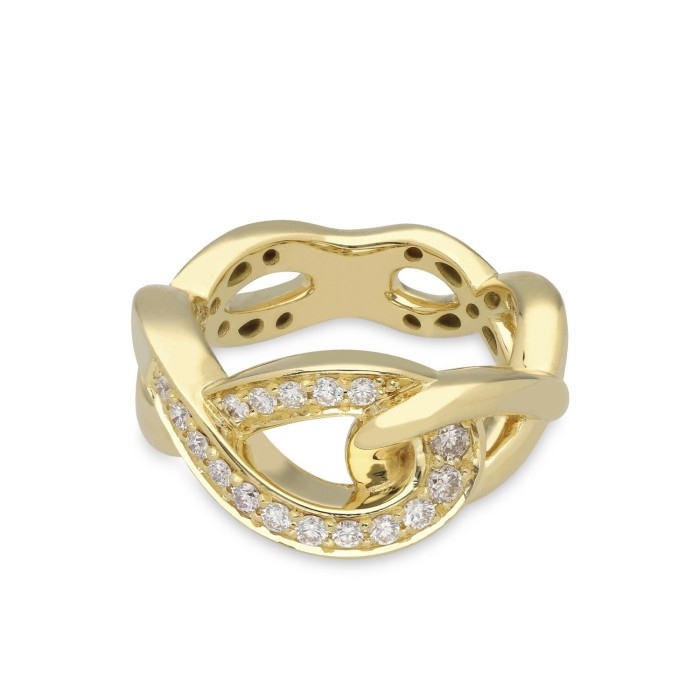 Grau Interlocking Infinity Ring Yellow Gold
