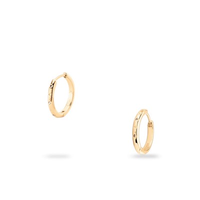Small Hoop Earrings with Three Zirconias by Agatha