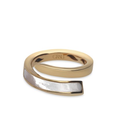 Ring Aria Grau Rose Gold and Mother of Pearl
