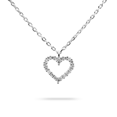 White Heart Silver PDPAOLA Necklace