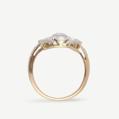 Art-noveau gold and diamond ring