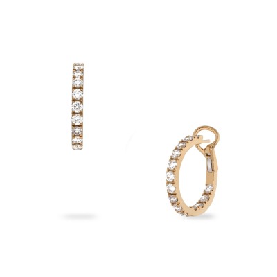 Earrings Loop Grau Rose Gold & Diamonds
