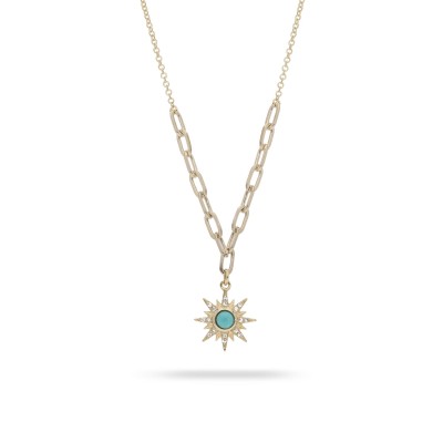 Necklace Grau 7 Pointed Star Yellow Gold