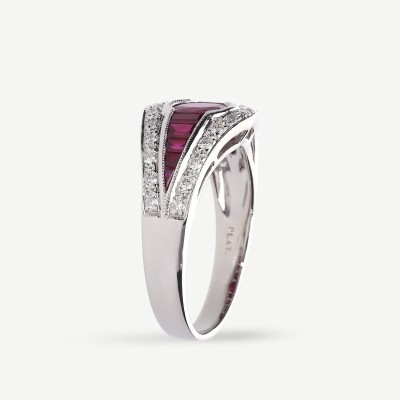 Platinum and ruby Tiara ring