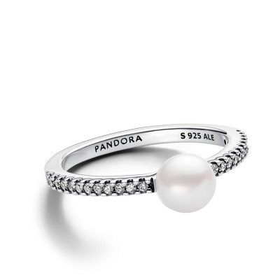 Pandora Timeless Pearl and Pavé Ring
