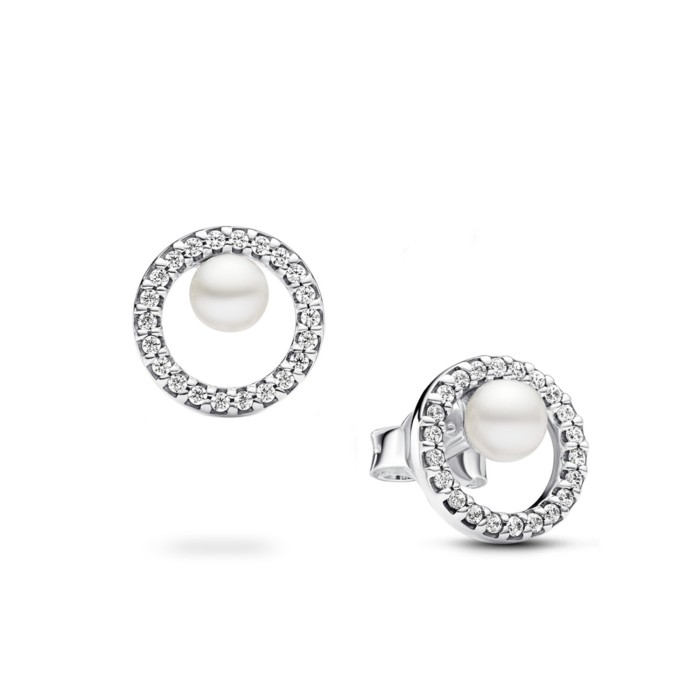 Pandora Signature Cross Hoop Earrings