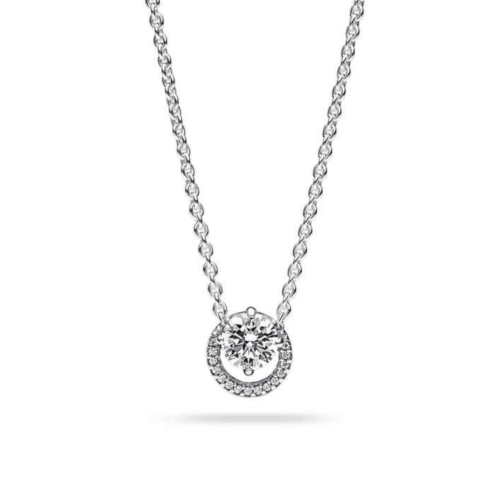 Pandora Timeless Sparkling Round Halo Necklace