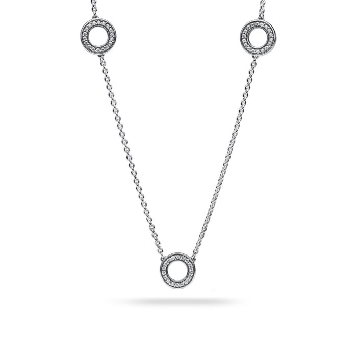 Pandora Timeless Pavé Circles Necklace