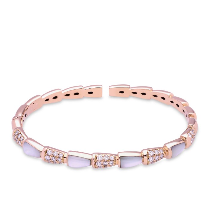 Pulsera Grau Oro Rosa, Madreperla y Diamantes