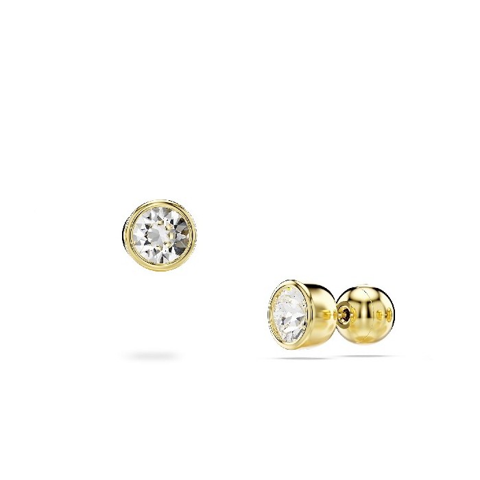 Imber Button Earrings Swarovski Rose Gold