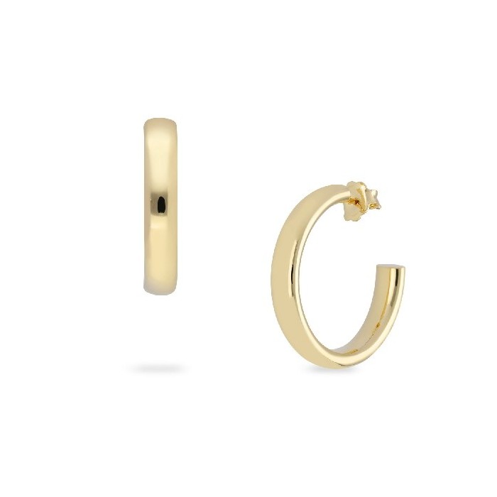 My Essence Hoop Earrings in Yellow Gold by Grau