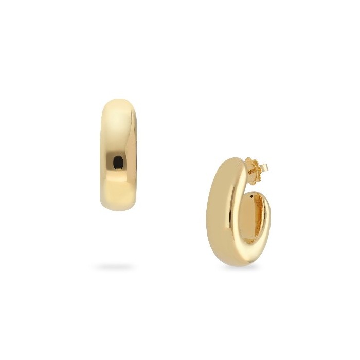 My Essence Grau Yellow Gold Hoop Earrings