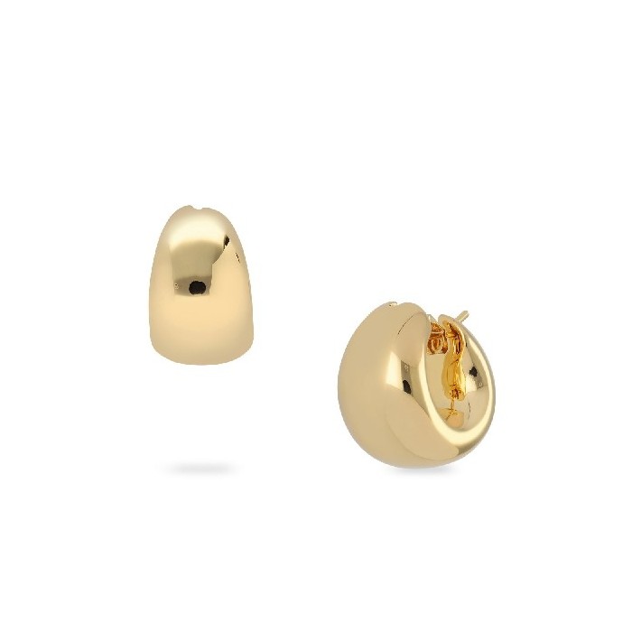 My Essence Drop Hoop Earrings in Yellow Gold