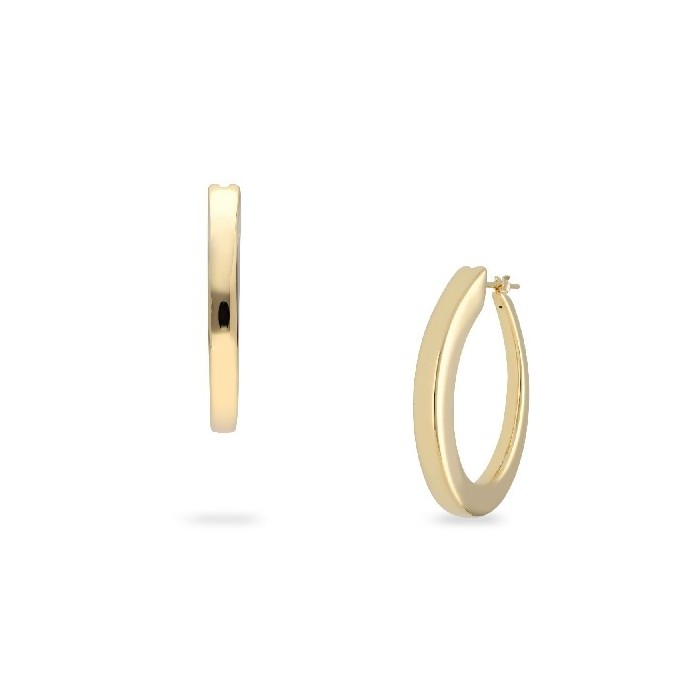 My Essence Hoop Earrings in Yellow Gold