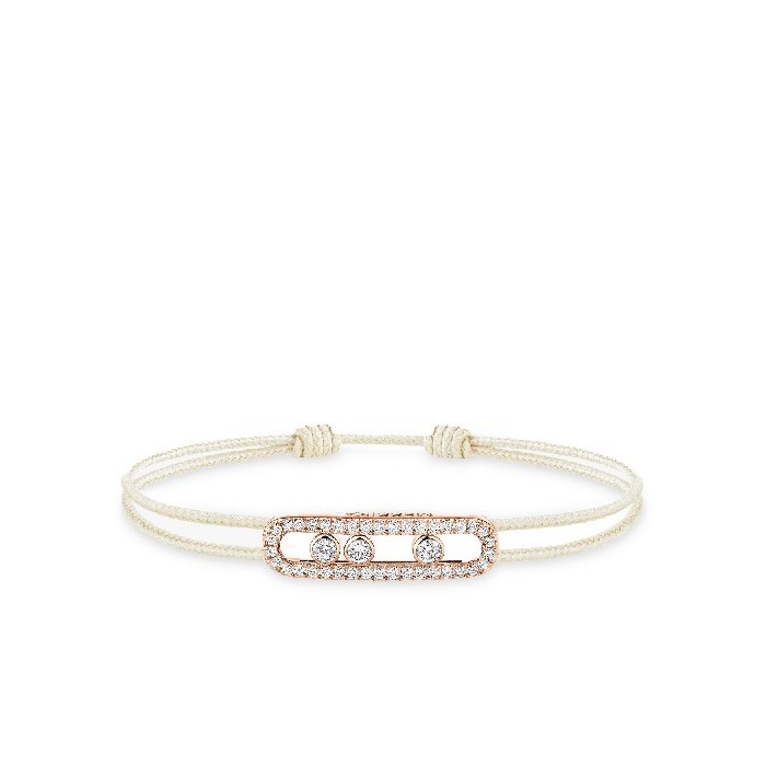 Messika CARE(S) Cream Cord Pavé Bracelet