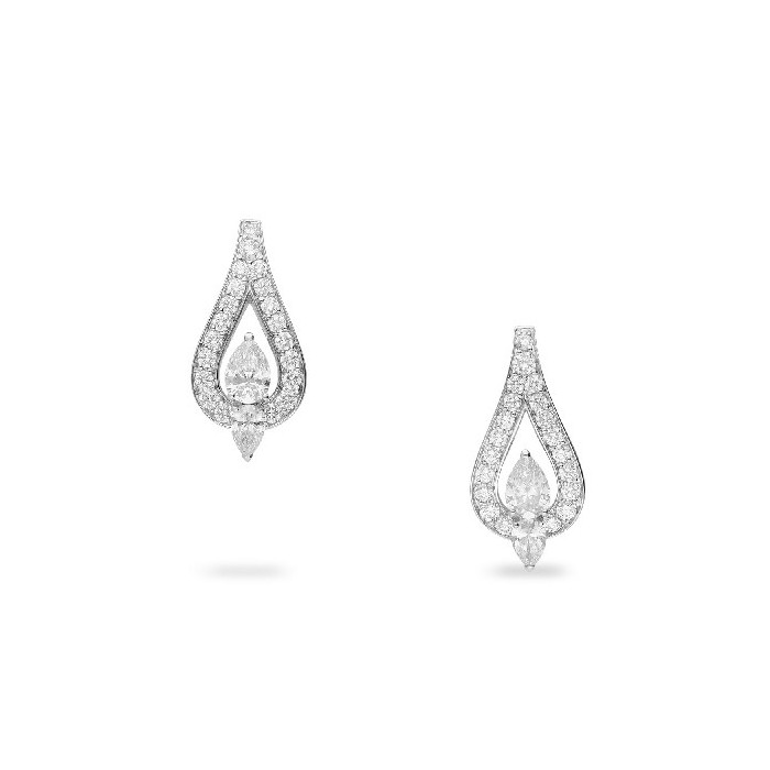 Grau White Gold Teardrop Earrings