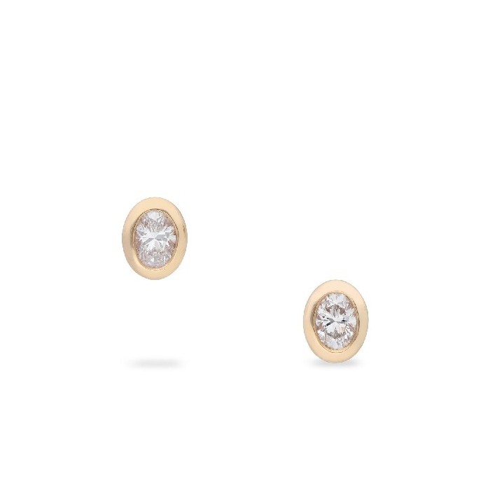 Grau Aura Rose Gold Earrings