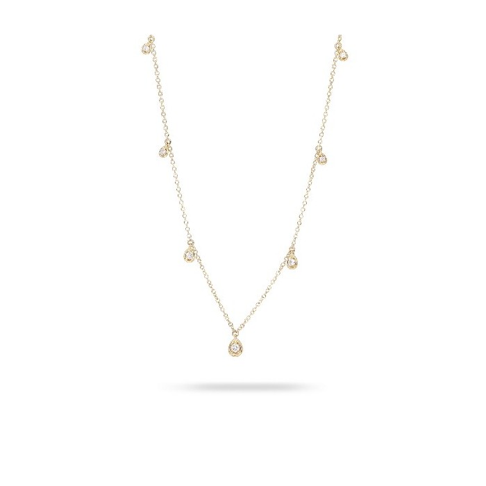 Aura Grau Yellow Gold and Diamond Necklace