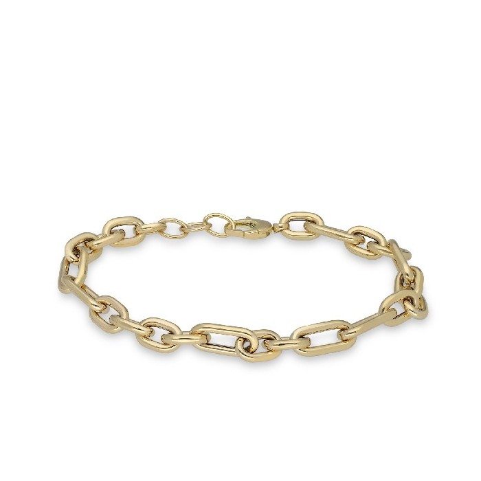 My Essence Uneven Links Bracelet Grau Yellow Gold