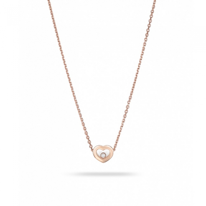 Chopard Happy Diamonds icons necklace rose gold and diamond