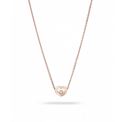 Chopard Happy Diamonds icons necklace rose gold and diamond