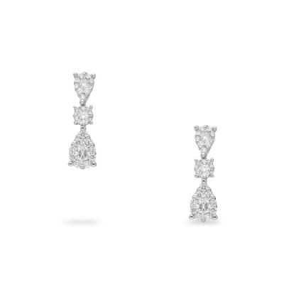 Grau Platinum Diamond Earrings