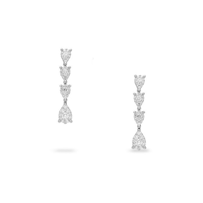 Platinum Diamond Drop Earrings