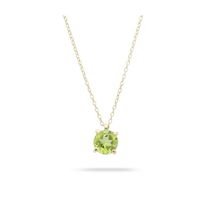 Collar Grau Good Mood Peridot i Or Groc