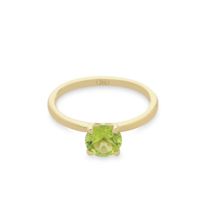 Grau Good Mood Peridot and Yellow Gold Ring