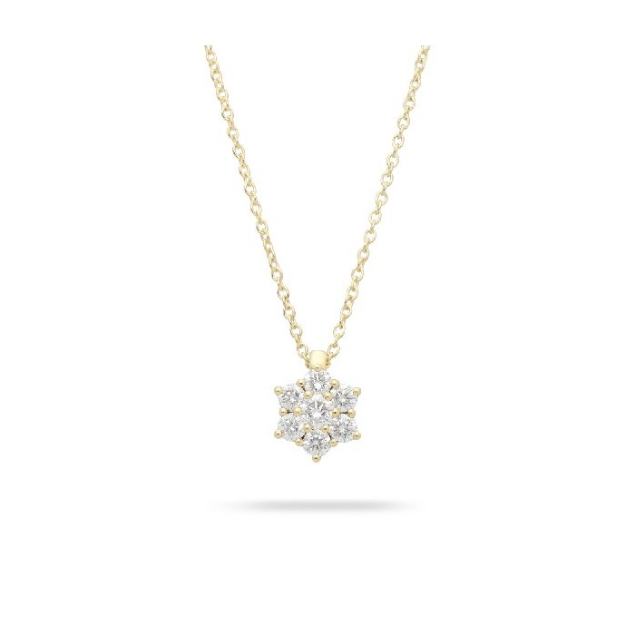 Grau Rosetón Yellow Gold and Diamond Necklace