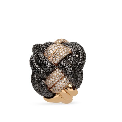 Braids Grau yellow Gold and Diamonds Ring