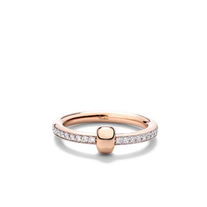 Anillo Pomellato Together Oro Rosa y Diamantes