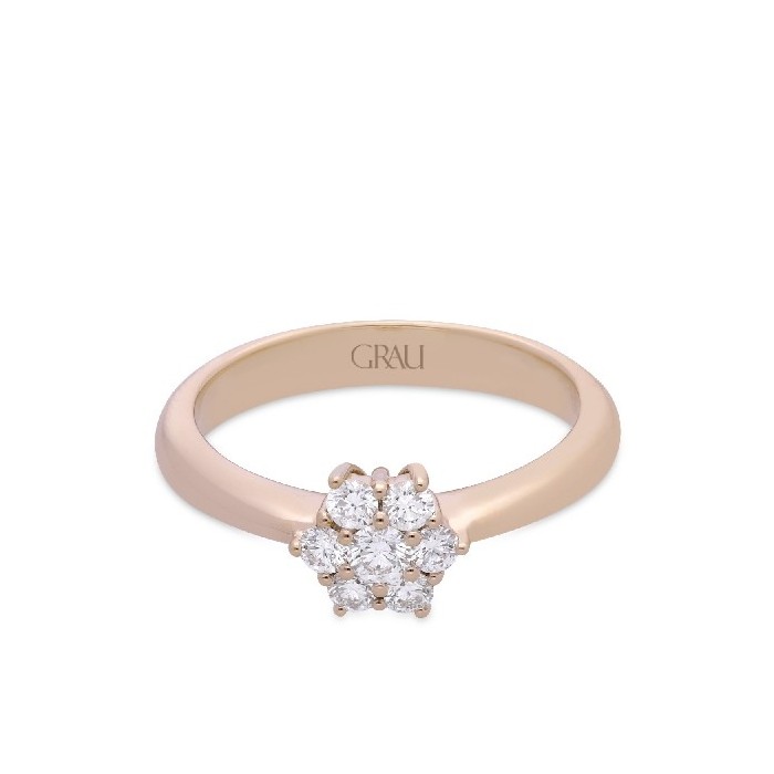 Grau Yellow Gold Rosette Ring