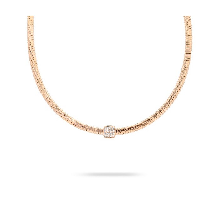 Grau Tubogas Rose Gold and Diamond Choker