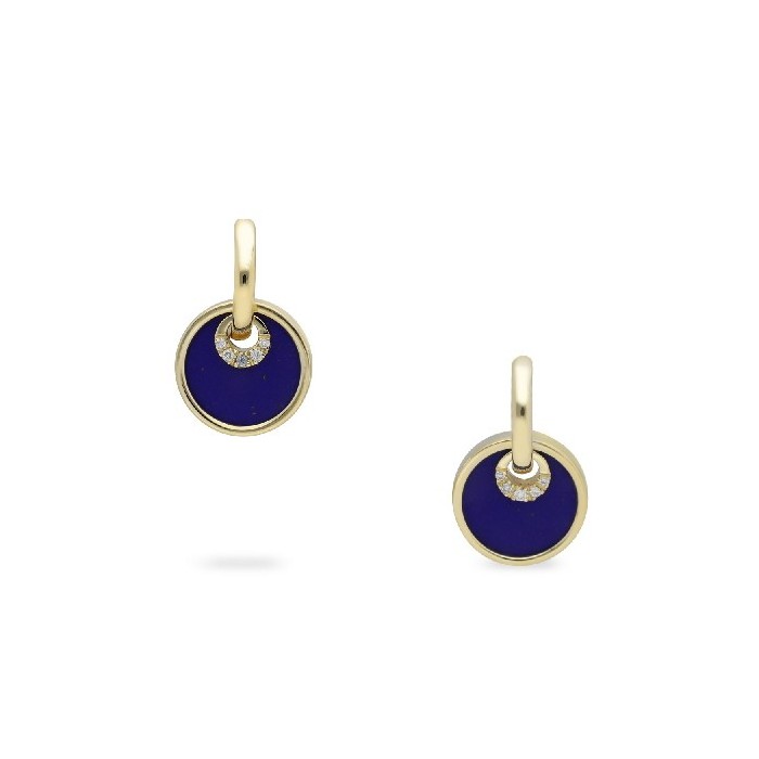 Monaquela Yellow Gold Lapis Lazuli Earrings