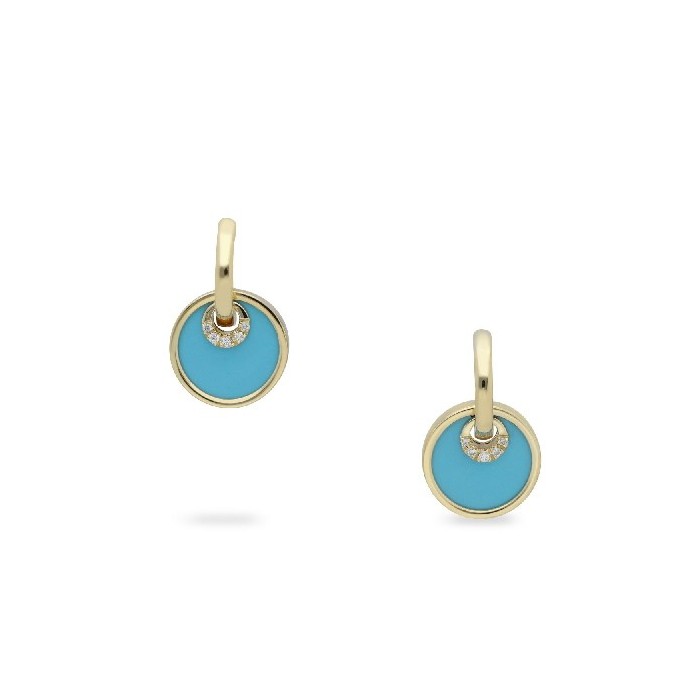 Monaquela Yellow Gold Turquoise Earrings