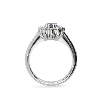 Rosette Ring Grau Sapphire and White Gold
