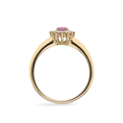 Rosette Grau Pink Sapphire and Rose Gold Ring