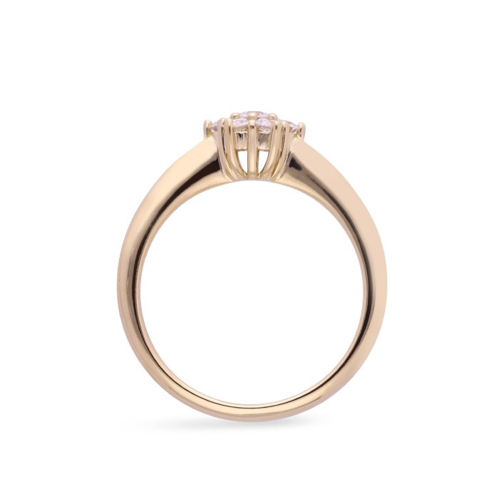 Grau Yellow Gold Rosette Ring