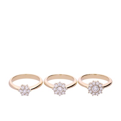 Grau Yellow Gold Rosette Ring