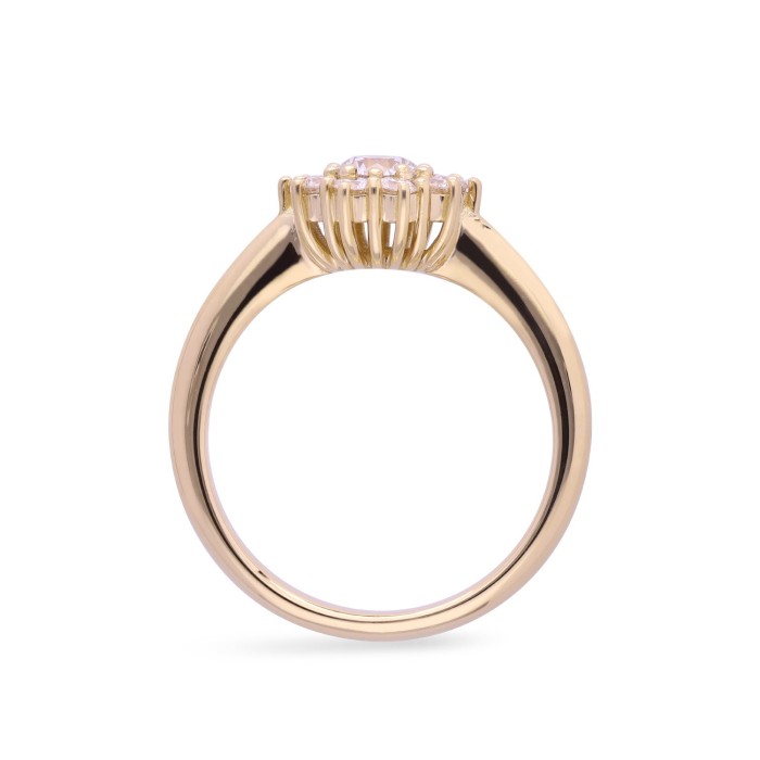 Grau Yellow Gold Rosette Ring