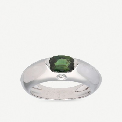 Anillo Piaget Biseau oro blanco zafiro verde