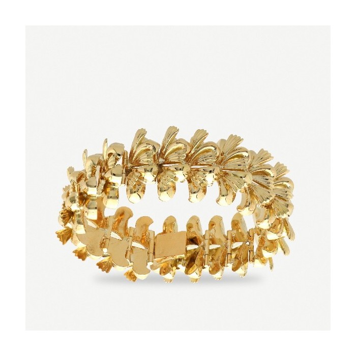 Chevalier bracelet yellow gold leaves